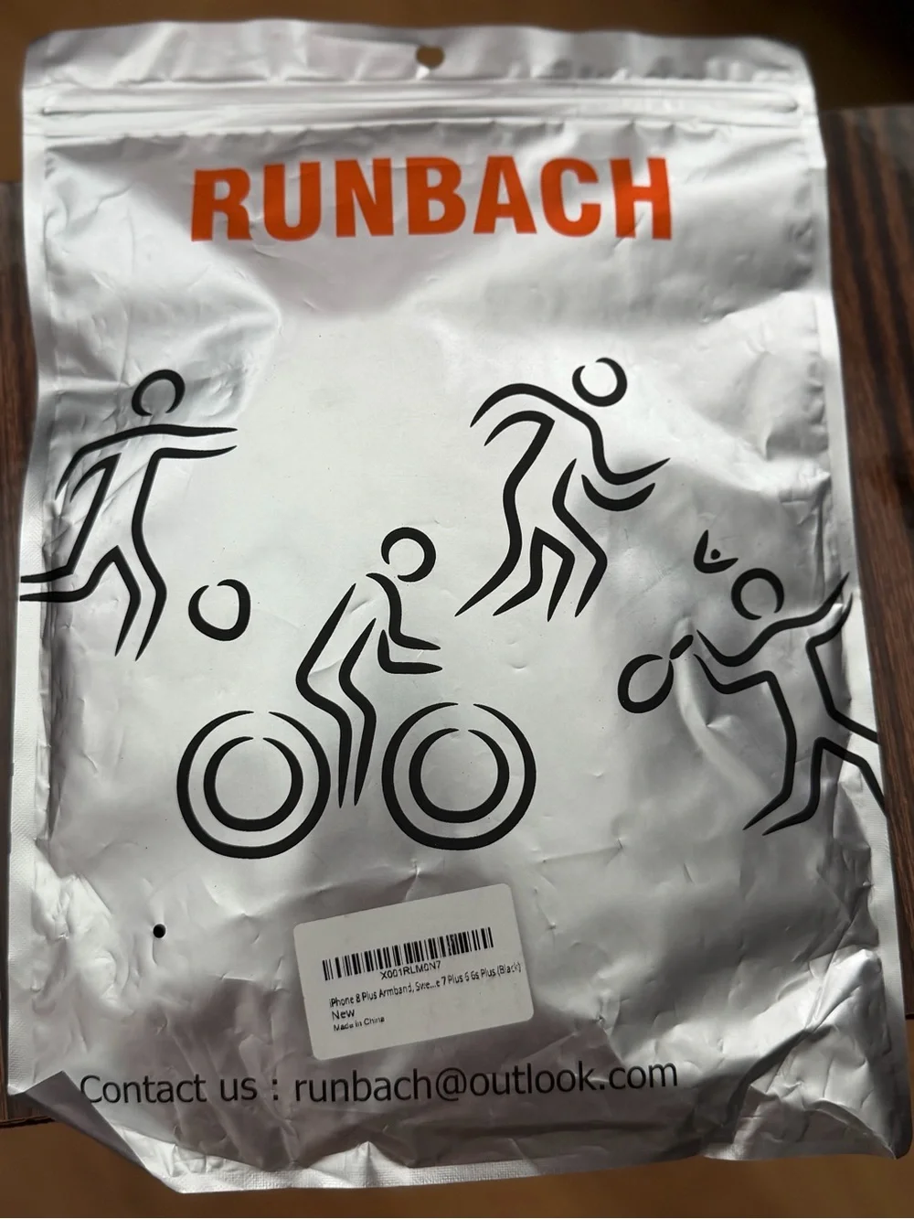 Runback iPhone 8 Plus Armband, 7 Plus 5 5s Plus (Black), Brand New